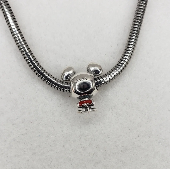 Disney Mickey Mouse Bracelet Charm 925 Sterling Silver Disney Lover Fan Jewelry - Picture 4 of 6